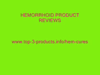 External Hemorrhoids Treatment - Immediate Relief From Painful Piles