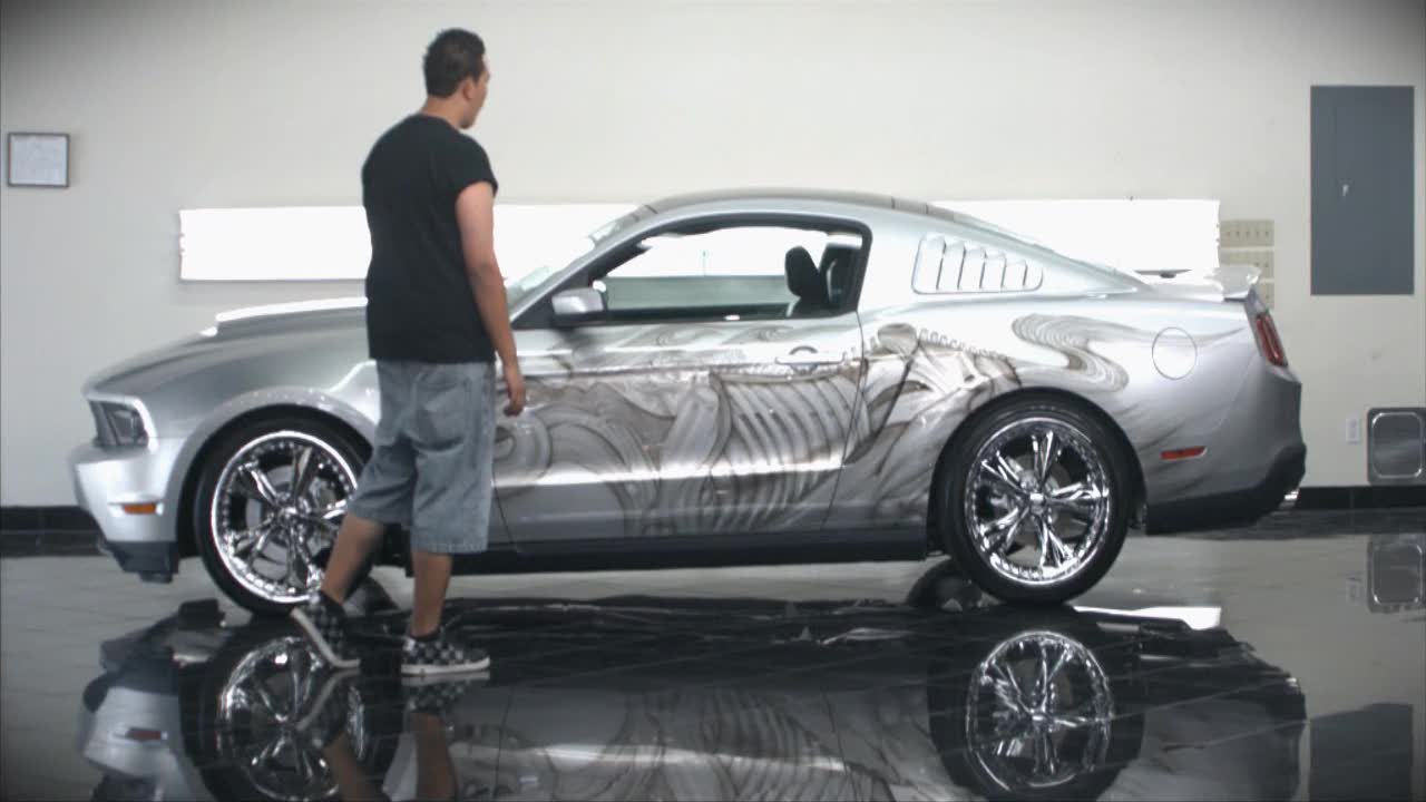 Mustang Fan Gets a Custom Tattoo and Custom 2010 Mustang (Body Ink Ch. 1)
