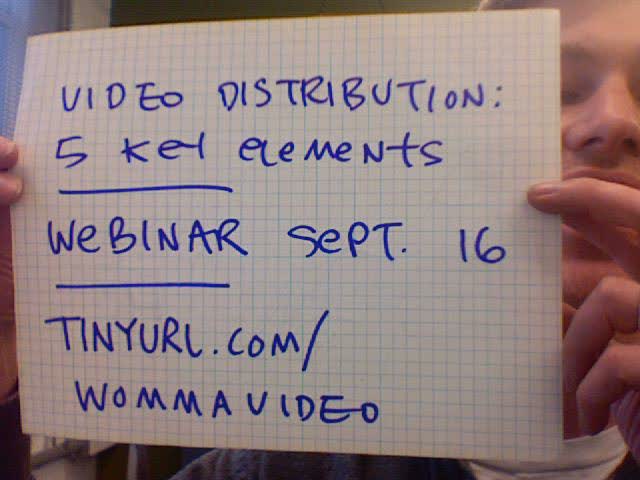 WOMMA Video Webinar Coming Up Sept. 16 2009