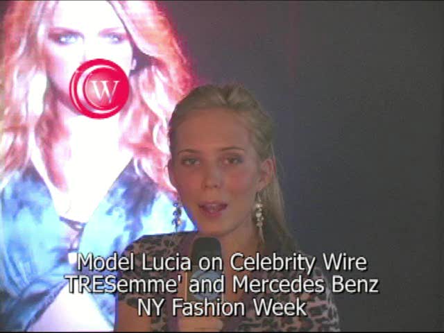 Sexy Model Lucia at Fashion Week on Celebrity Wire