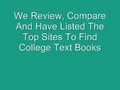 College Text Books | Find The Best Deals On College Text Books