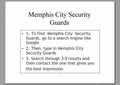 Memphis City Security Guards