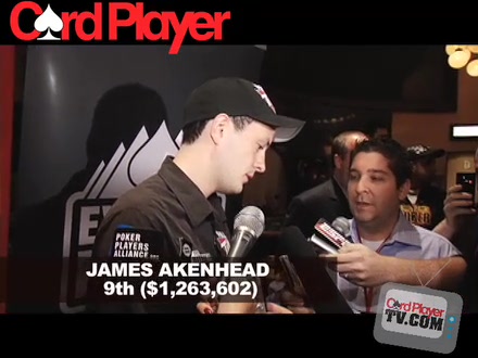 WSOP Final Table -- 9th Place Finisher James Akenhead