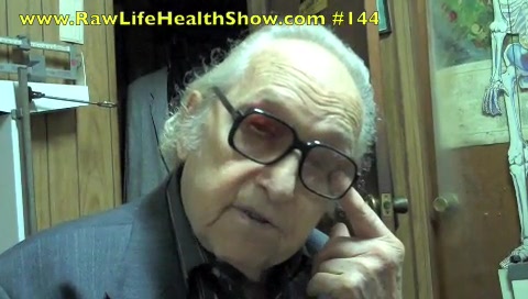 91 year old raw foodist Dr. Stanley Bass Part 3.