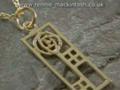 Gold Charles Rennie Mackintosh necklace DWA353 m1