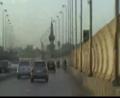 Driving acros a bridge in Cairo, Egypt
