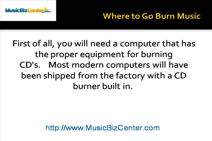 Where to Go Burn Music Off the Internet