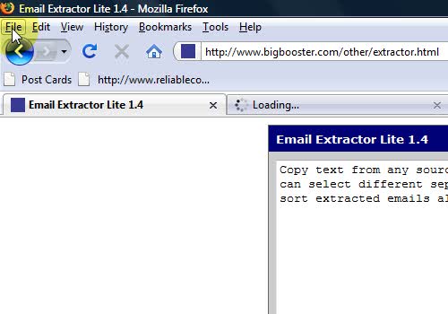 How to use email extractor tool