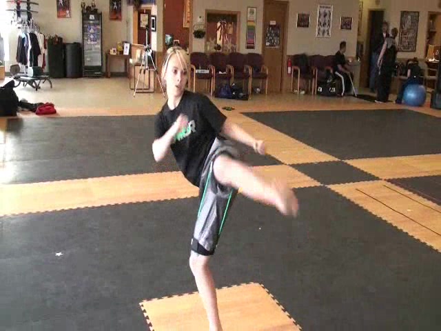 Martial Arts training fast kicks strong legs and hips