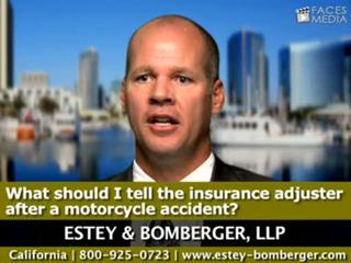 What Should I Tell The Insurance Adjuster After A Motorcycle Accident In California?