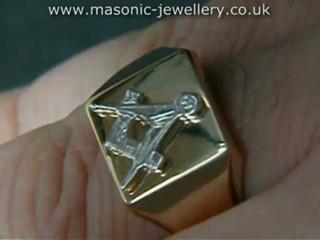 Gold Masonic Ring SAL03