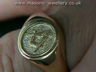 Gold Masonic Ring SAL05