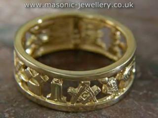 Masonic Wedding Ring - Gold DAJ102
