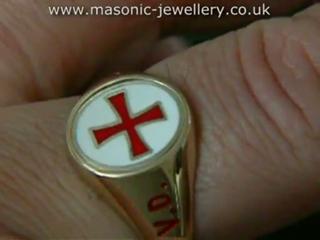 Masonic Ring - English Knights Templar Gold DAJ108