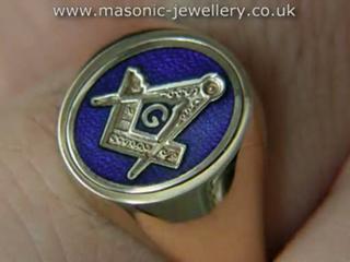 Gold Masonic ring - reversible DAJ177