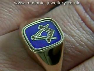 Gold Masonic ring - Reversible DAJ113