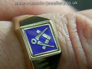 Gold Masonic ring - Reversible DAJ111