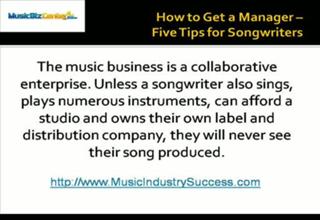 How to Get a Manager - Five Tips for Songwriters