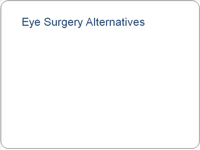 Natural Alternatives To Laser Eye Surgery