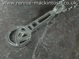 Sterling silver Charles Rennie Mackintosh necklace DWA346