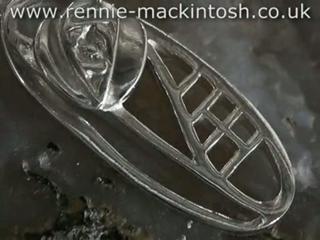 Sterling silver Charles Rennie Mackintosh necklace DWA337