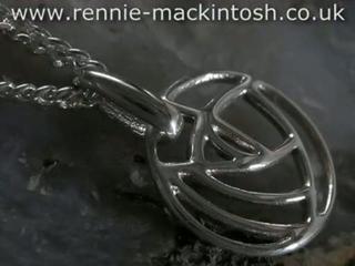 Sterling silver Charles Rennie Mackintosh necklace DWO908