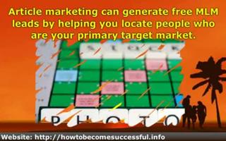 Going Into Article Marketing to Generate Free MLM Leads