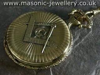 Gold Plated Masonic Pocket Watch DAJ128
