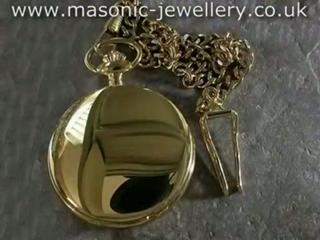 Gold Plated Masonic Pocket Watch DAJ020