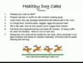 Healthy Dog Cake Recipe