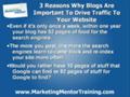 Why Blogs Are Important To Drive Traffic Website