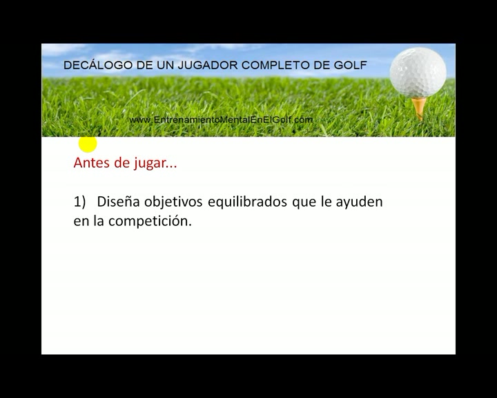 Golf: DecÃ¡logo de un Jugador Completo-1