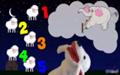 Learn to count. Fun lamb puppet for children. Funny..