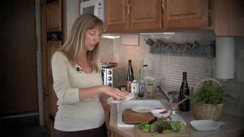 RV Cooking Show - Baked Goat Cheese Salad and a Walnut Honey Sauced Brownie