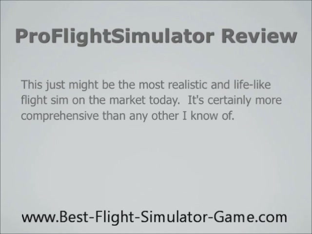 ProFlight Simulator Review