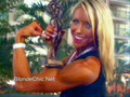 Young Figure fitness model. She is so happy that she just won 1st place.   This is a pod cast video from her road trip.   