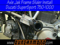 Axljak Frame Slider installation - Ducati SS1000DS 