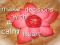 Make Decisions with a Calm Heart