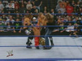 rey mysterio vs chavo guerrero and Edge on the ring side