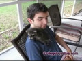 boy finds baby racoon