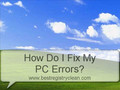 How Do I Fix My PC Errors