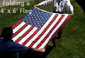 Folding a 4' by 6' US Flag