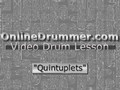 Drum Lesson: Quintuplets
