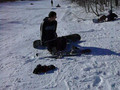 snowboarding with my friends