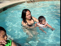 Juliane's First Swim