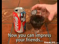 Learn how to make a cola can stand on an edge