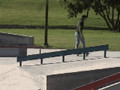 Skateboarding- old outdoor park footy