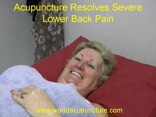 Acupuncture Resolves Intense Lower Back Pain
