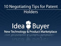 Selling a Patent - Negotiating