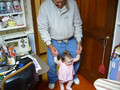 emma walking with grandpa